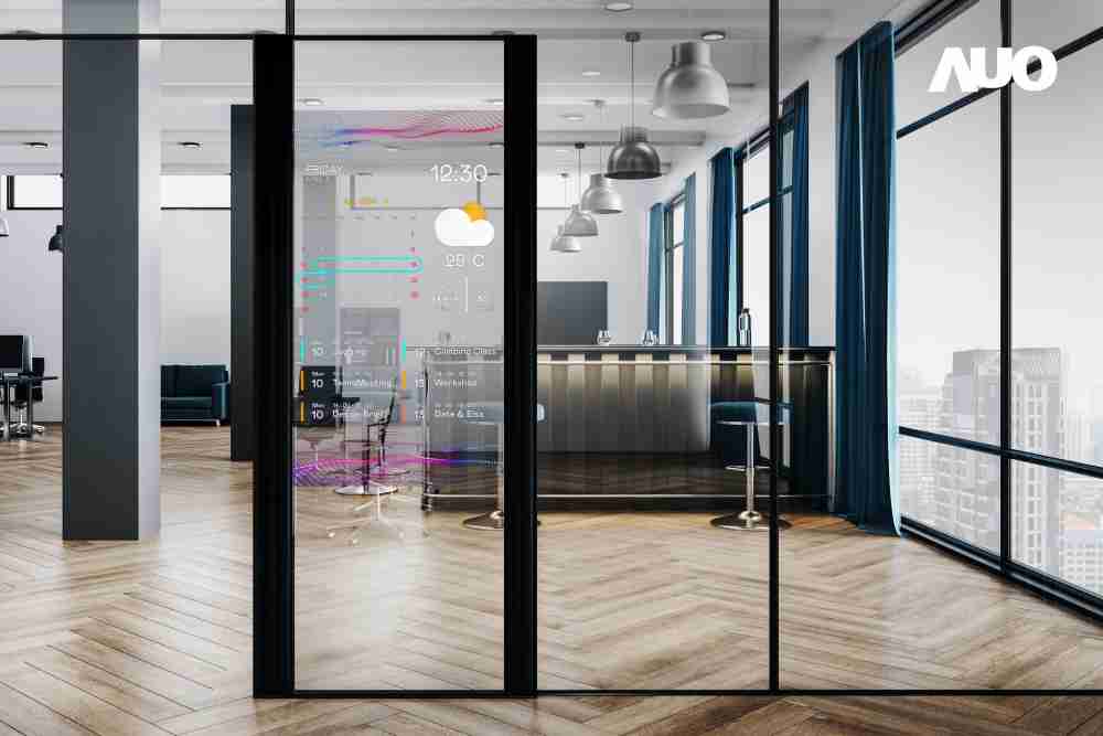 60吋Micro LED透明窗屏显示器，，，，可依需求调整并延伸应用于不同场域，，包括汽车侧窗或家庭玄关、、、、智慧橱窗、、、商业展示等面向，，提供丰富的信息娱乐内容