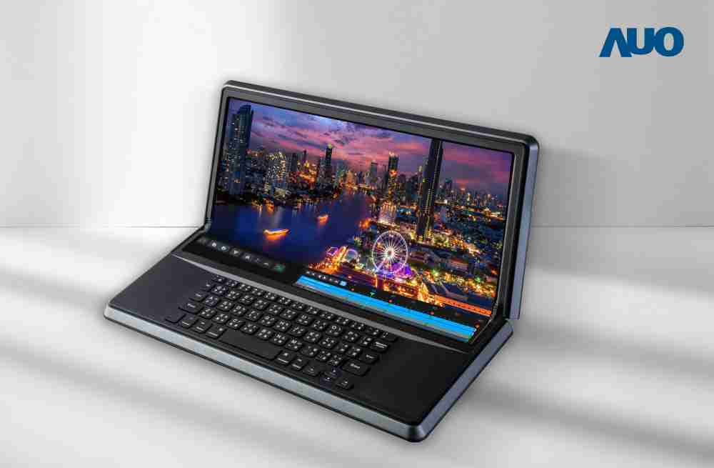 OBPay14.6吋Micro LED折迭显示屏幕，，，搭配半径4mm的弯折绞炼，，以及高画素、、、、高亮度、、高对比度的显示技术特点，，，即便在大视角下仍保有绝佳色相与亮度